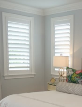 Plantation shutters with hidden tilt rods in Charlotte